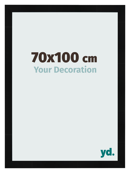 Marco de Fotos 70x100cm Negro Plateado Pulido MDF Pisa Delantera Tamano | Yourdecoration.es
