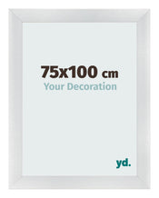 Marco de Fotos 75x100cm Plateado Negro Barrido MDF Pisa Delantera Tamano | Yourdecoration.es