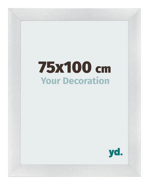 Marco de Fotos 75x100cm Plateado Negro Barrido MDF Pisa Delantera Tamano | Yourdecoration.es