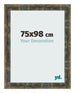 Marco de Fotos 75x98cm Azul Y Dorado Fusionado MDF Pisa Delantera Tamano | Yourdecoration.es