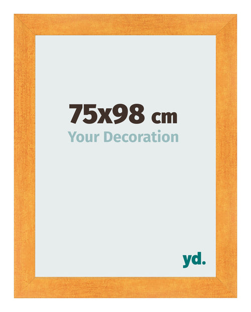 Marco de Fotos 75x98cm Naranja MDF Pisa Delantera Tamano | Yourdecoration.es