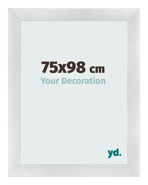 Marco de Fotos 75x98cm Plateado Negro Barrido MDF Pisa Delantera Tamano | Yourdecoration.es