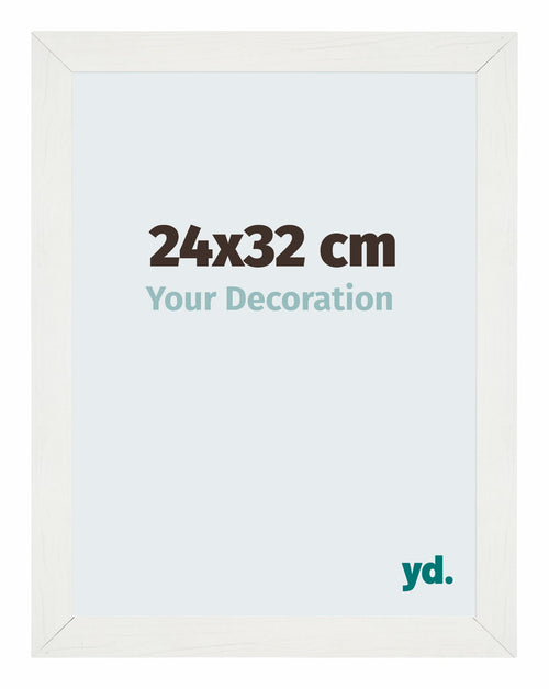 Mura MDF Marco de Fotos 24x32cm Blanco Barrido Delantera Tamano | Yourdecoration.es