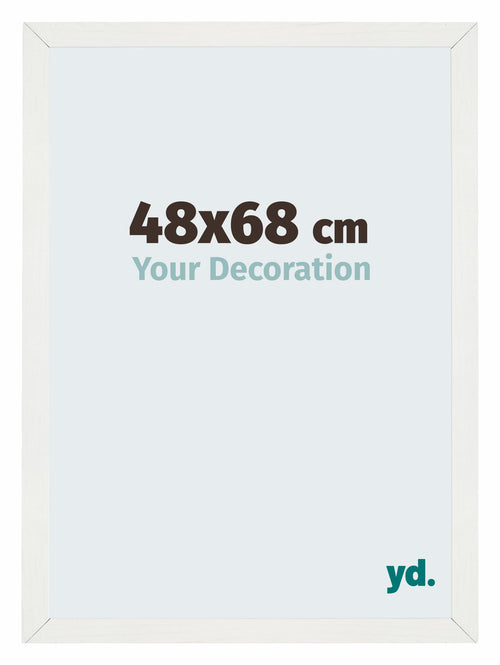 Mura MDF Marco de Fotos 48x68cm Blanco barrido Parte delantera Tamano | Yourdecoration.es