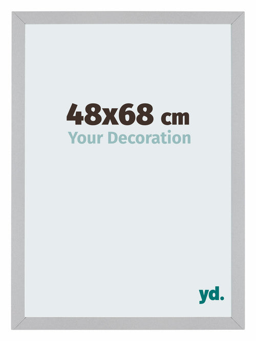 Mura MDF Marco de Fotos 48x68cm Plateado mate Parte delantera Tamano | Yourdecoration.es