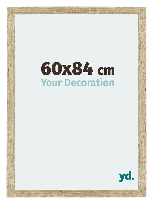 Mura MDF Marco de Fotos 60x84cm Sonoma Roble Parte delantera Tamano | Yourdecoration.es