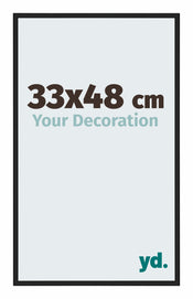 New York Aluminio Marco de Fotos 33x48cm Negro Mate Delantera Tamano | Yourdecoration.es
