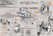 8 493 komar star wars blueprints Fotomural 368x25 | Yourdecoration.es