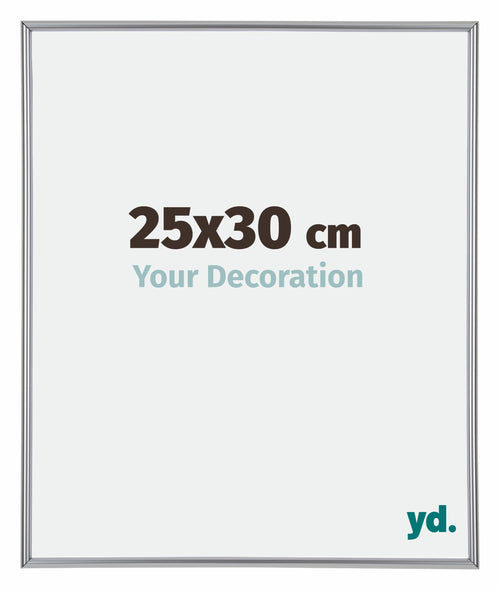 Annecy Plastico Marco de Fotos 25x30cm Plateado Parte delantera Tamano | Yourdecoration.es