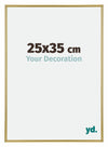 Annecy Plástico Marco de Fotos 25x35cm Oro Delantera Tamano | Yourdecoration.es
