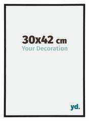 Annecy Plastico Marco de Fotos 30x42cm Negro Mat Parte delantera Tamano | Yourdecoration.es