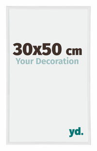 Annecy Plastico Marco de Fotos 30x50cm Blanco muy brillante Parte delantera Tamano | Yourdecoration.es