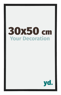 Annecy Plastico Marco de Fotos 30x50cm Negro Mat Parte delantera Tamano | Yourdecoration.es