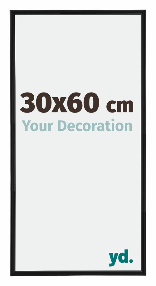 Annecy Plastico Marco de Fotos 30x60cm Negro Mat Parte delantera Tamano | Yourdecoration.es