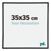 Annecy Plastico Marco de Fotos 35x35cm Negro Mat Parte delantera Tamano | Yourdecoration.es