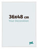Annecy Plastico Marco de Fotos 36x48cm Blanco Brillante Delantera Tamano | Yourdecoration.es