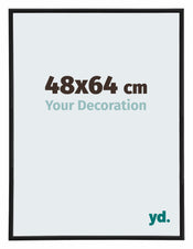 Annecy Plastico Marco de Fotos 48x64cm Negro Mate Delantera Tamano | Yourdecoration.es