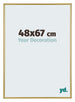Annecy Plastico Marco de Fotos 48x67cm Dorado Delantera Tamano | Yourdecoration.es