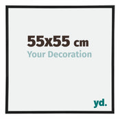 Annecy Plastico Marco de Fotos 55x55cm Negro Mat Parte delantera Tamano | Yourdecoration.es