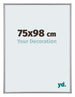 Annecy Plastico Marco de Fotos 75x98cm Plateado Delantera Tamano | Yourdecoration.es