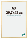 Austin Aluminio Marco De Fotos 29 7x42cm A3 Dorado Muy Brillante Delantera Tamano | Yourdecoration.es