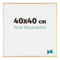 Austin Aluminio Marco De Fotos 40x40cm Dorado Muy Brillante Delantera Tamano | Yourdecoration.es