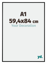 Austin Aluminio Marco De Fotos 59 4x84cm A1 Negro Mate Delantera Tamano | Yourdecoration.es