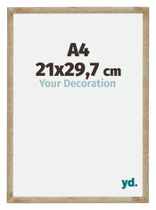 Catania MDF Marco de Fotos 21x29 7cm Dorado Tamano | Yourdecoration.es