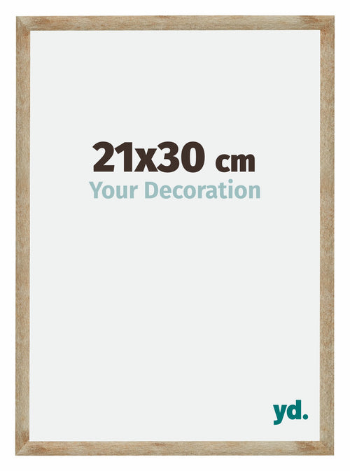 Catania MDF Marco de Fotos 21x30cm Dorado Tamano | Yourdecoration.es