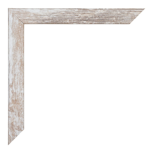 Catania MDF Marco de Fotos 25x25cm Blanco lavado Detalle Esquina | Yourdecoration.es