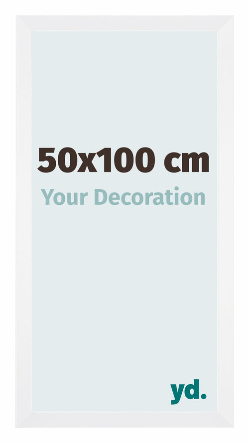 Catania MDF Marco de Fotos 50x100cm Blanco Delantera Tamano | Yourdecoration.es