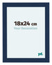 Como MDF Marco De Fotos 18x24cm Azul Oscuro Barrido Parte Delantera Tamano | Yourdecoration.es