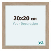 Como MDF Marco De Fotos 20x20cm Roble Claro Parte Delantera Tamano | Yourdecoration.es