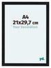 Como MDF Marco De Fotos 21x29 7cm A4 Negro Mate Parte Delantera Tamano | Yourdecoration.es