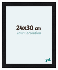 Como MDF Marco De Fotos 24x30cm Negro Mate Parte Delantera Tamano | Yourdecoration.es