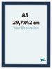Como MDF Marco De Fotos 29 7x42cm A3 Azul Oscuro Barrido Parte Delantera Tamano | Yourdecoration.es