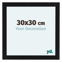 Como MDF Marco De Fotos 30x30cm Negro Mate Parte Delantera Tamano | Yourdecoration.es