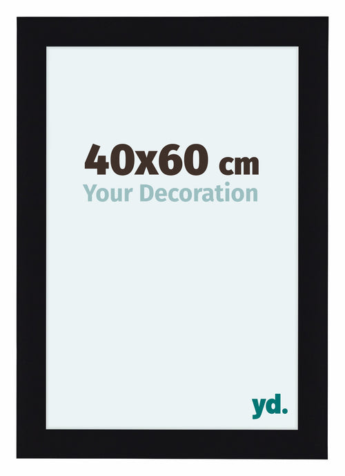Como MDF Marco De Fotos 40x60cm Negro Muy Brillante Parte Delantera Tamano | Yourdecoration.es