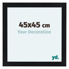 Como MDF Marco De Fotos 45x45cm Negro Mate Parte Delantera Tamano | Yourdecoration.es