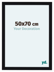 Como MDF Marco De Fotos 50x70cm Negro Muy Brillante Parte Delantera Tamano | Yourdecoration.es