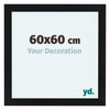 Como MDF Marco De Fotos 60x60cm Negro Mate Parte Delantera Tamano | Yourdecoration.es