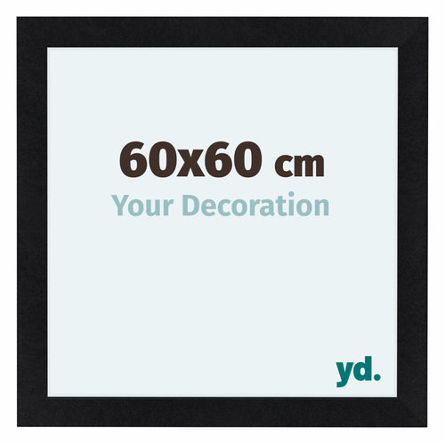 Como MDF Marco De Fotos 60x60cm Negro Mate Parte Delantera Tamano | Yourdecoration.es