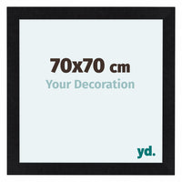 Como MDF Marco De Fotos 70x70cm Negro Mate Parte Delantera Tamano | Yourdecoration.es