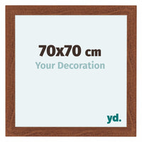 Como MDF Marco De Fotos 70x70cm Nogal Parte Delantera Tamano | Yourdecoration.es