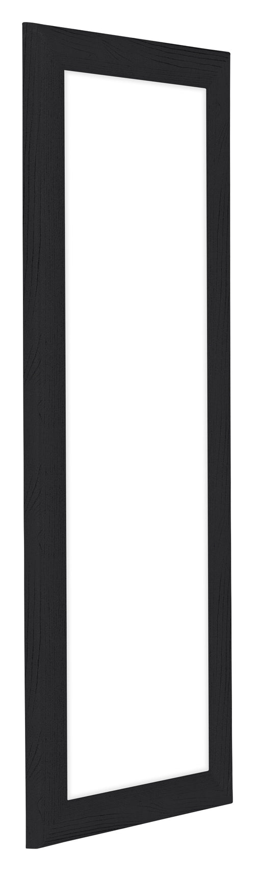 Como MDF Marco de Fotos 25x75cm Negro Grano de Madera Delantera Oblicuo | Yourdecoration.es