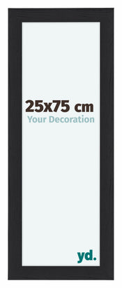Como MDF Marco de Fotos 25x75cm Negro Grano de Madera Delantera Tamano | Yourdecoration.es