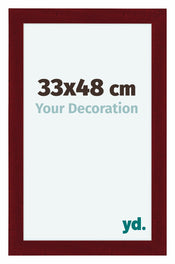 Como MDF Marco de Fotos 33x48cm Vino Tinto Barrido Delantera Tamano | Yourdecoration.es