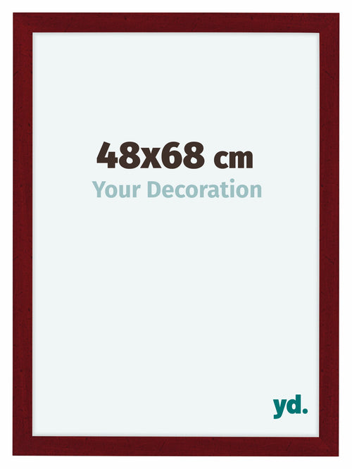 Como MDF Marco de Fotos 48x68cm Vino Tinto Barrido Delantera Tamano | Yourdecoration.es
