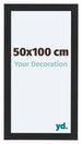 Como MDF Marco de Fotos 50x100cm Negro Grano de Madera Delantera Tamano | Yourdecoration.es