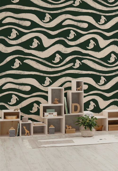 Disney Donald Duck Green Waves Interior Papel Pintado DX4 201 | Yourdecoration.es